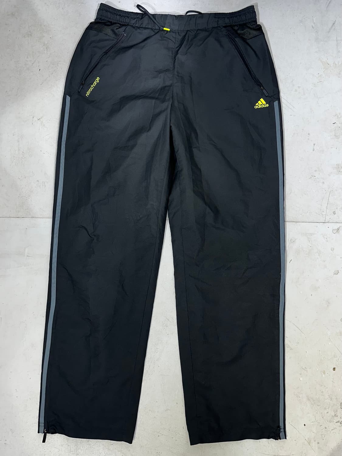 아디다스 블랙 와이드 삼선 트랙 팬츠 추리닝 바지 XL 상품이미지4