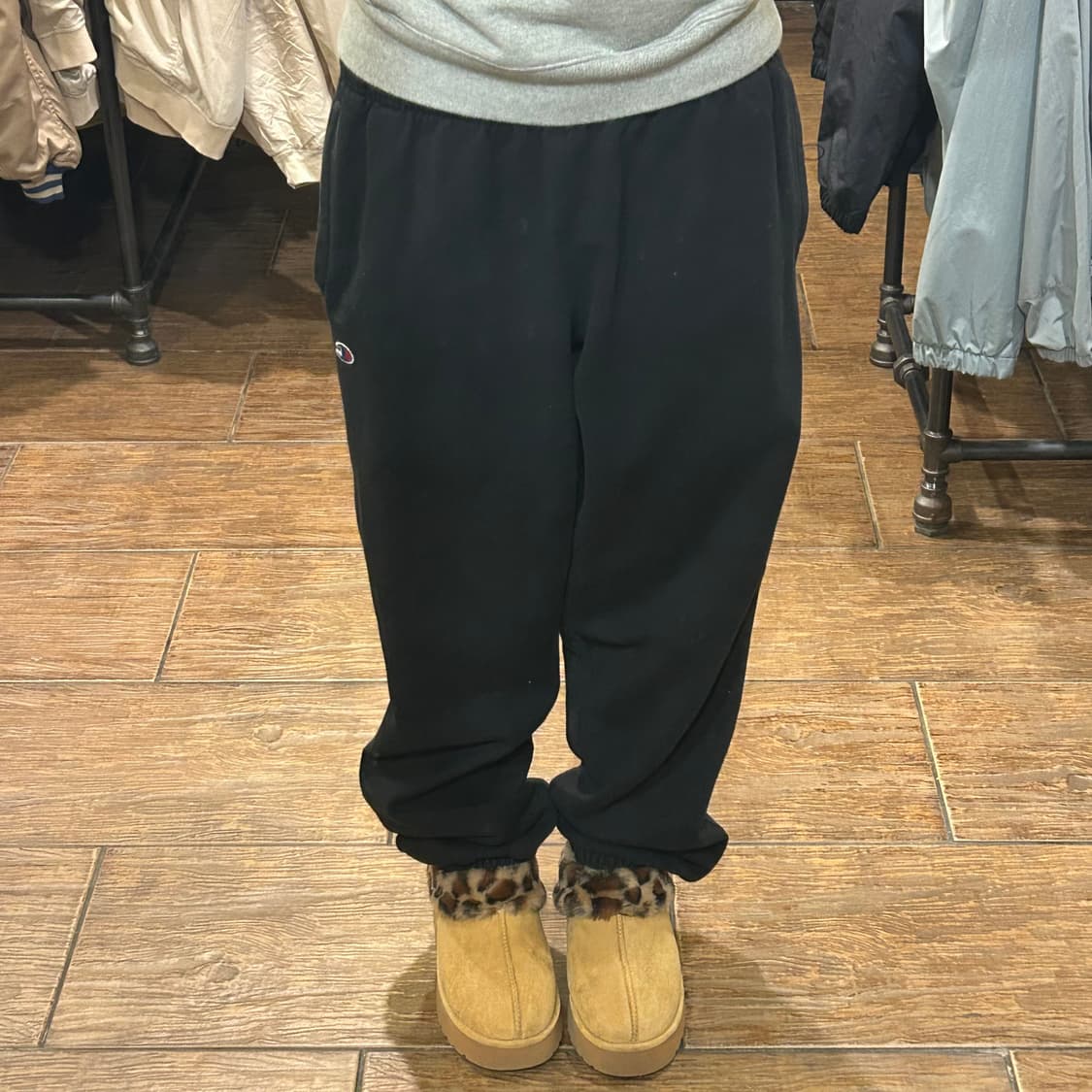 [HI] 챔피온 조거 추리닝 팬츠 블랙 상품이미지1