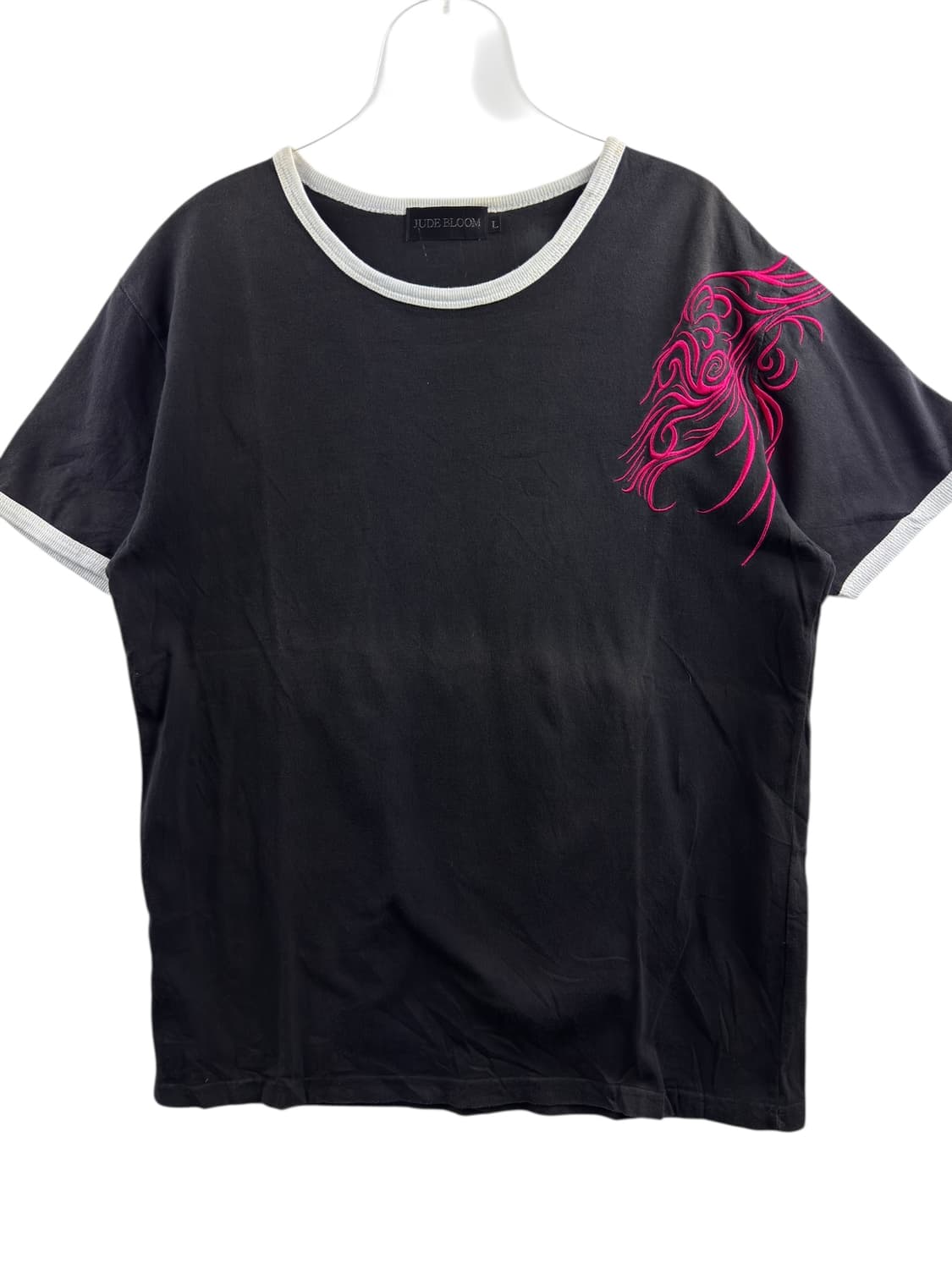 JPN 갸루 Y2K 핑크자수 슬리브1324 상품이미지1