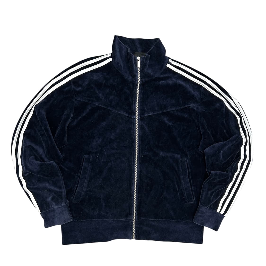 아디다스 벨루어 실버삼선 네이비 져지(100) 상품이미지1