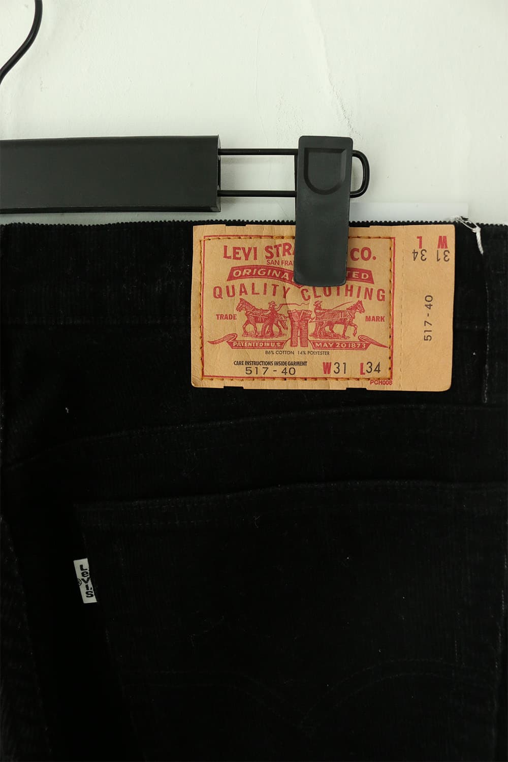 2000s 리바이스 517 블랙 코듀로이 부츠컷 팬츠 상품이미지7