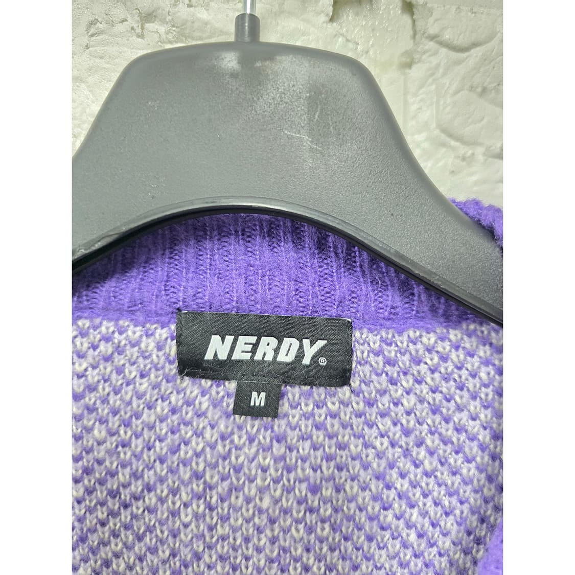 택포_ 21s 널디 패턴 가디건 퍼플 XL 상품이미지2