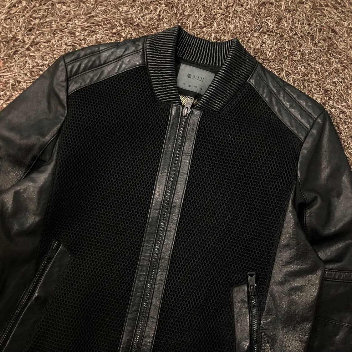 닉스 양가죽 믹스 레더 가죽 자켓 상품이미지2