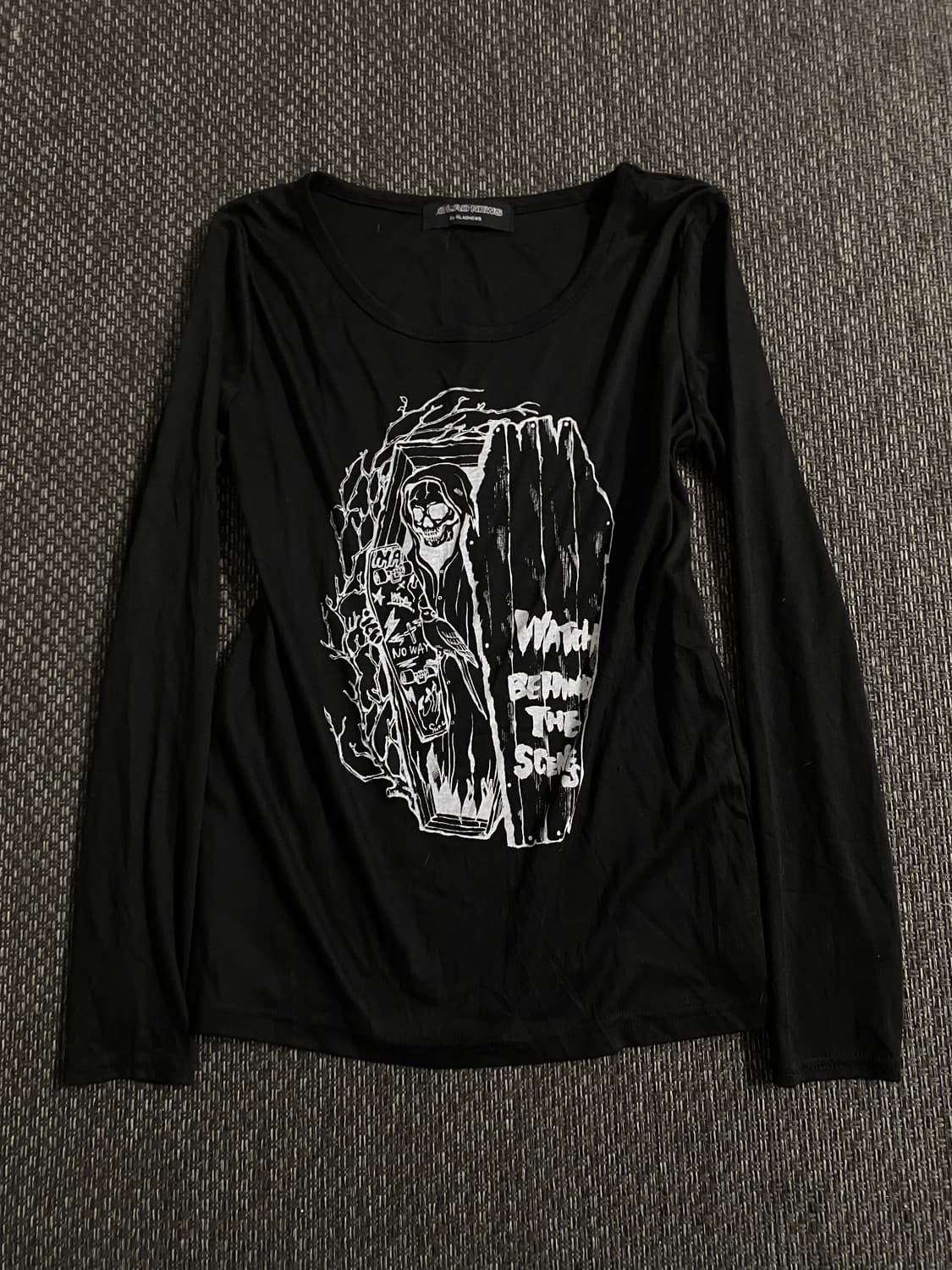 [GLADNEWS] Skull Print Punk Sleeve 펑크 상품이미지1