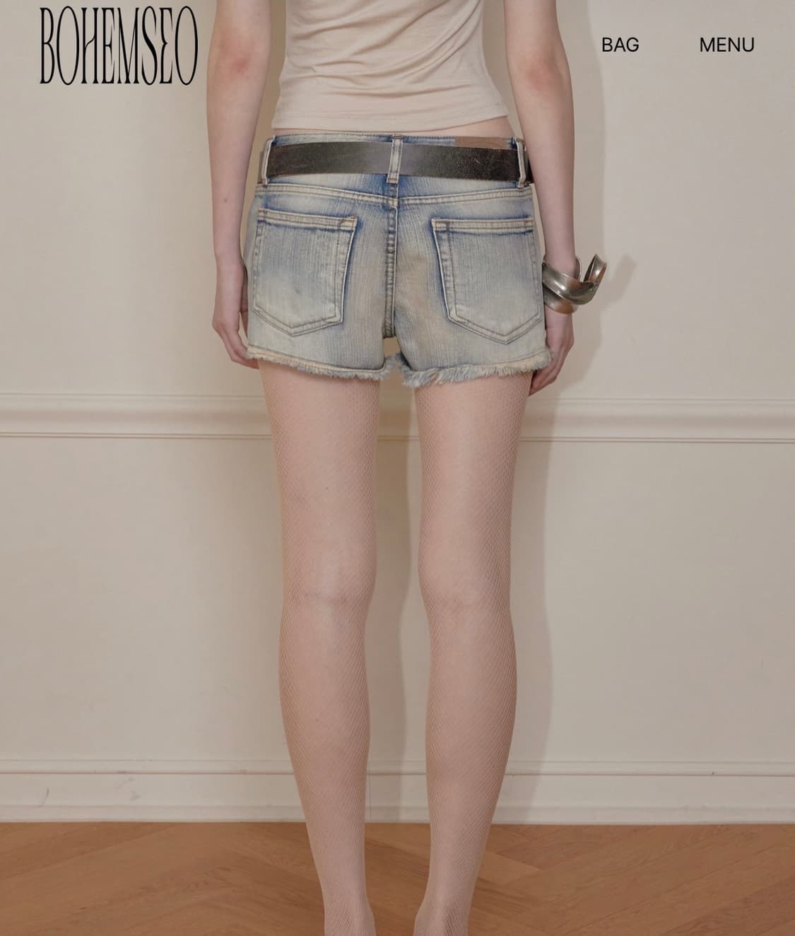 보헴서 LIGHT SLUB DAMAGE SHORTS 1 사이즈 상품이미지2