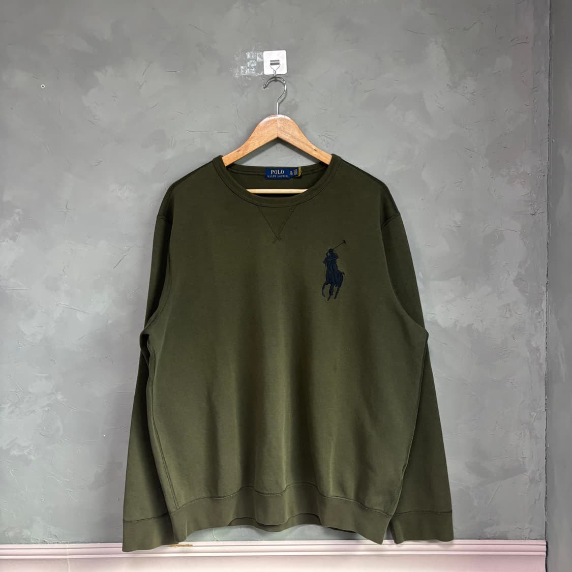 폴로 랄프로렌 빅포니 맨투맨 카키 상품이미지1