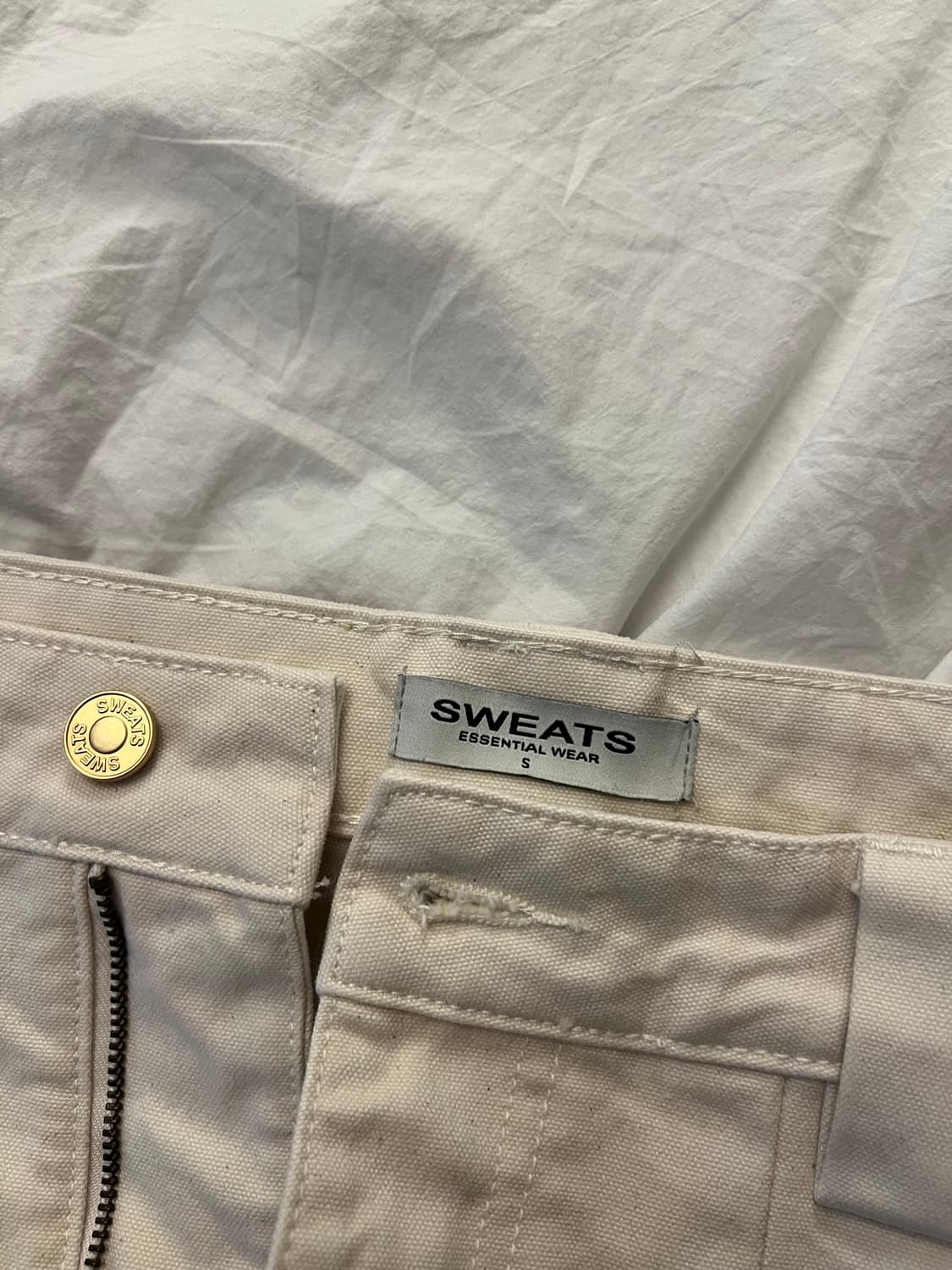 SWEATSCOLLECTIVE 에크루 워크웨어 쇼츠 S 상품이미지10