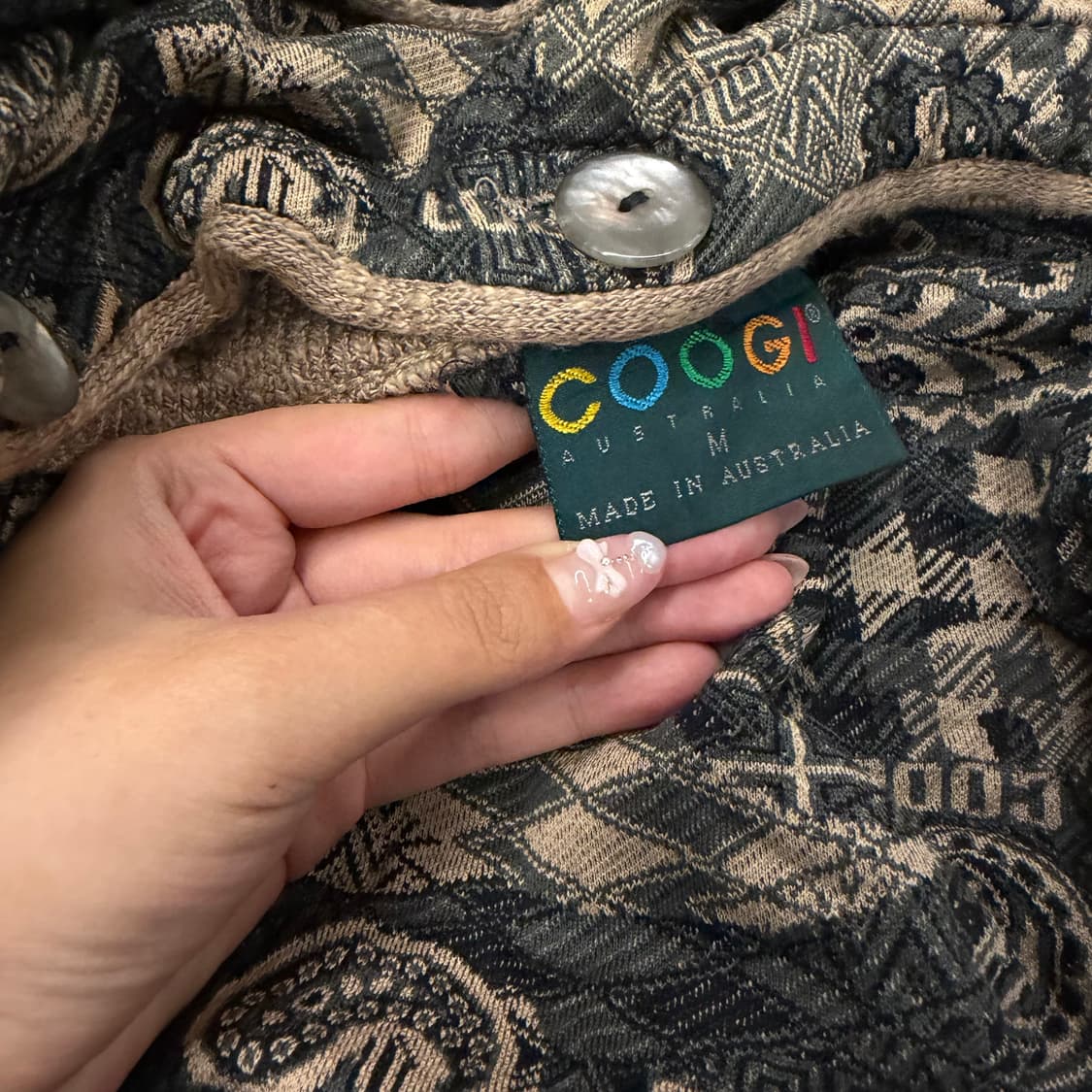 [ 정품/M ] 쿠지 빈티지 케이블 니트 후드집업 상품이미지5