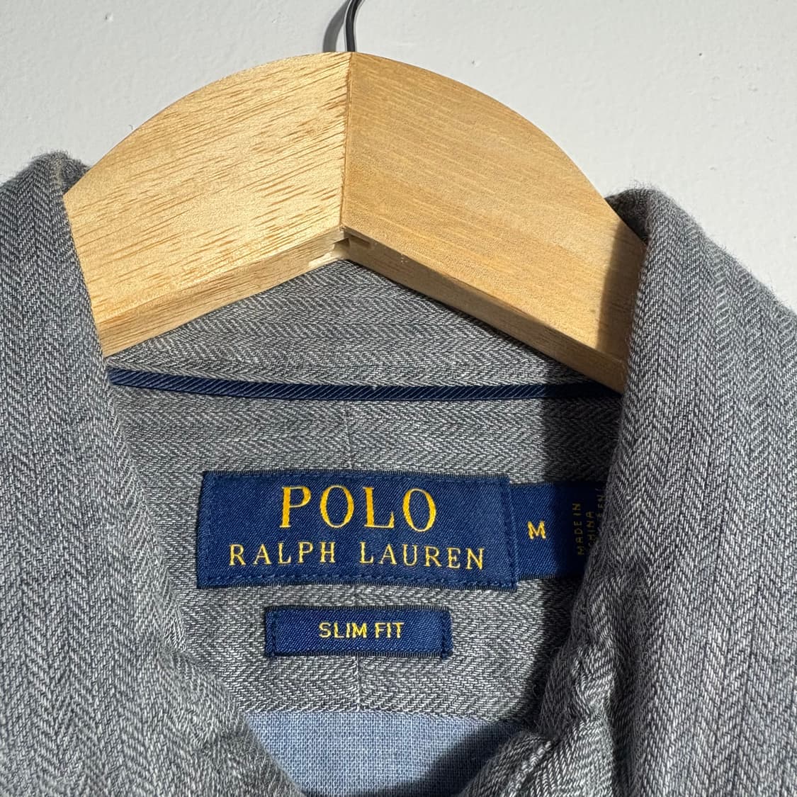 폴로 랄프로렌 빈티지 차콜 그레이 셔츠 (블랙 로고) (무료배송) 상품이미지3