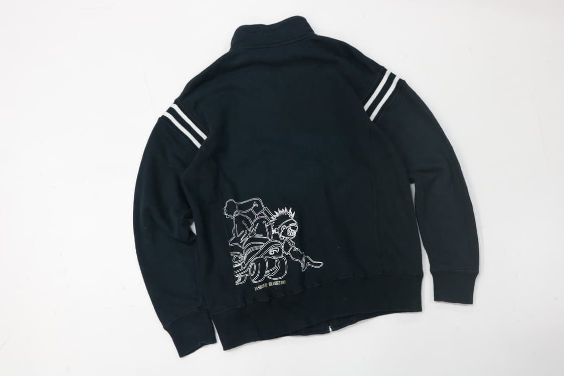 BLACKHOLE 블랙홀 빈티지 그래픽 스트릿 네이비 집업 스웻셔츠 상품이미지8