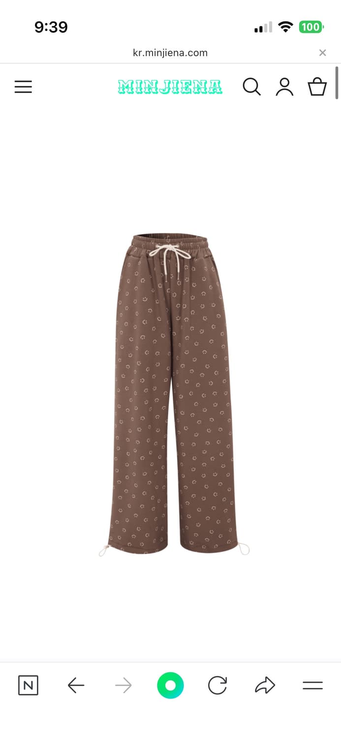 minjiena smile winter pants brown 상품이미지1