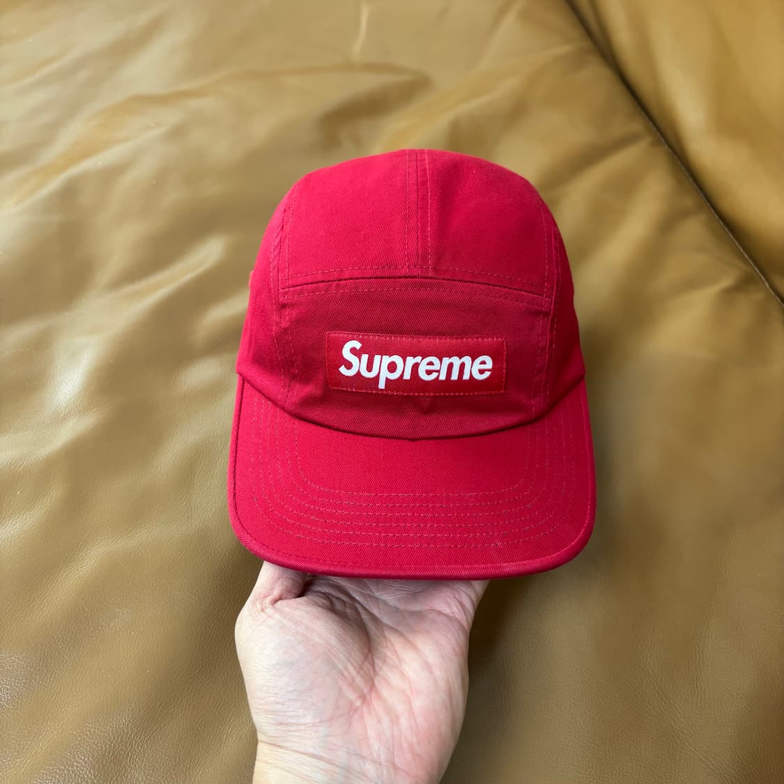 Supreme 슈프림 25ss 워시드 레드 캠프캡 모자 (Red) 상품이미지2