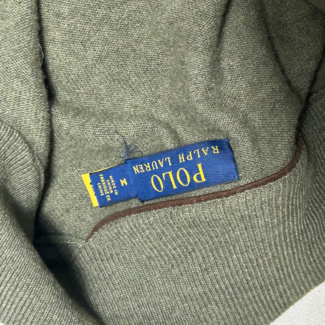 M 폴로랄프로렌 카키 반집업 울 니트 상품이미지4