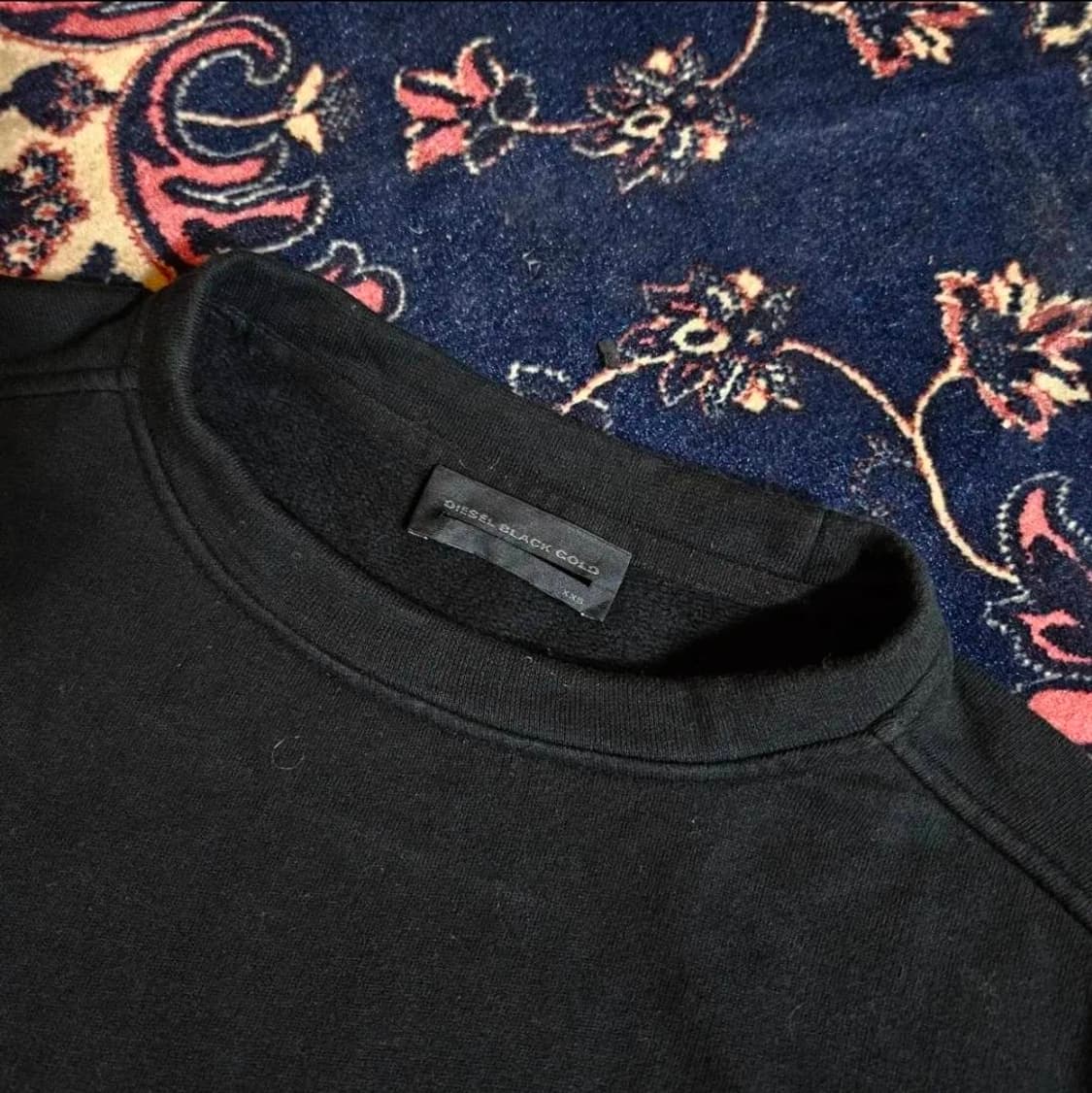 디젤 블랙 골드 사이드 스트렙 레이스업 스웻 티셔츠 상품이미지4