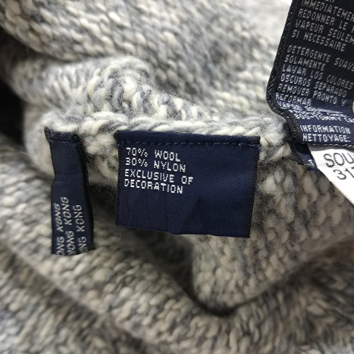 CL116 XL 타미힐피거 2004 그레이 멜란지 울 & 나일론 블렌드 상품이미지5