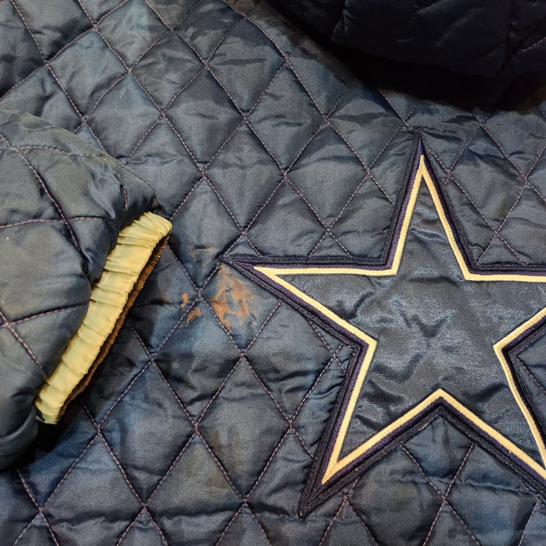 90s USA NFL 카우보이스 누빔 자켓 XL 상품이미지6