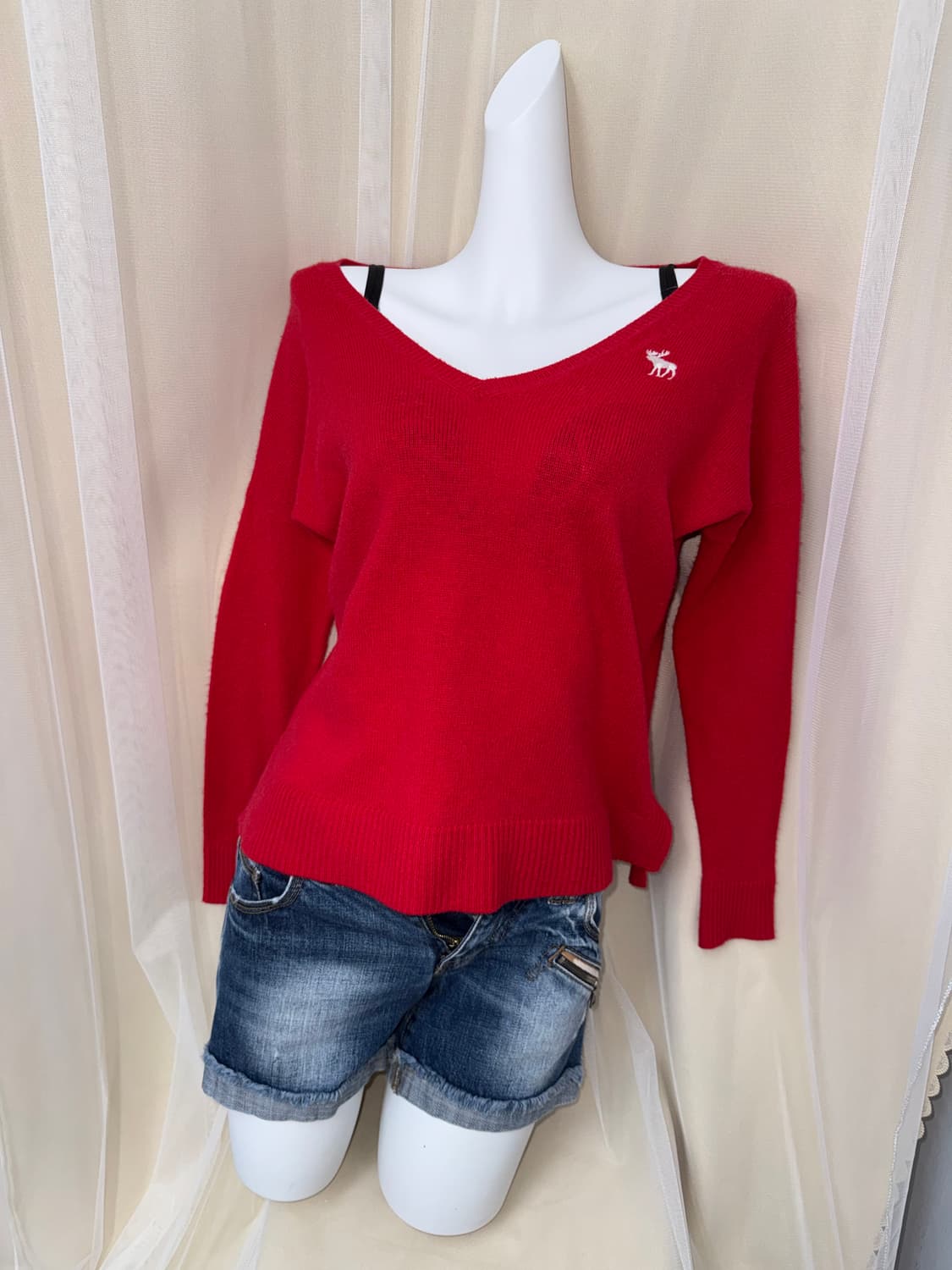 S Abercrombie & Fitch 브이넥 니트 스웨터 상품이미지1