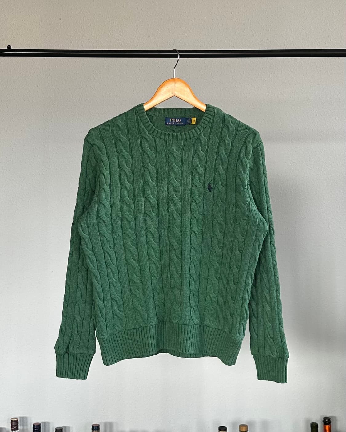 [S]폴로 랄프로렌 그린 케이블 니트 스웨터 상품이미지1