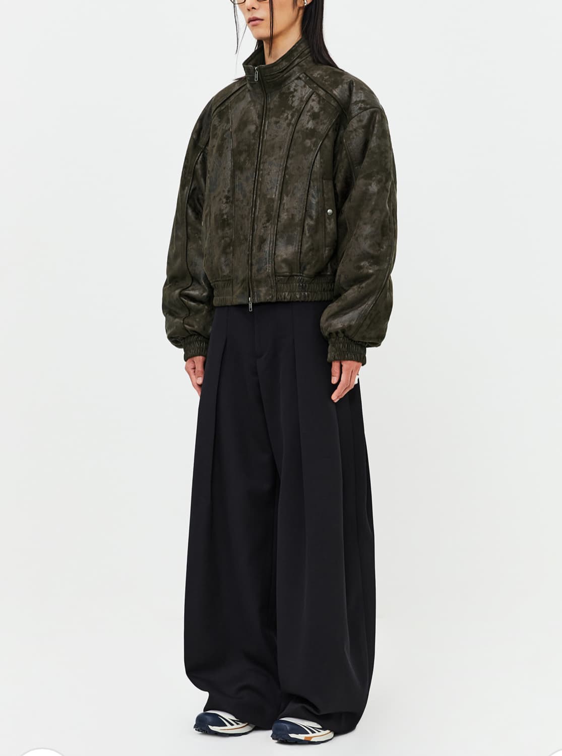 엘무드 벌키 크롭 봄버 자켓 카모브라운 상품이미지3