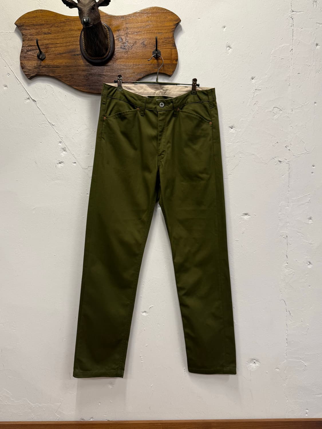 33) Momotaro Jeans Olive Green Work Pant 상품이미지4