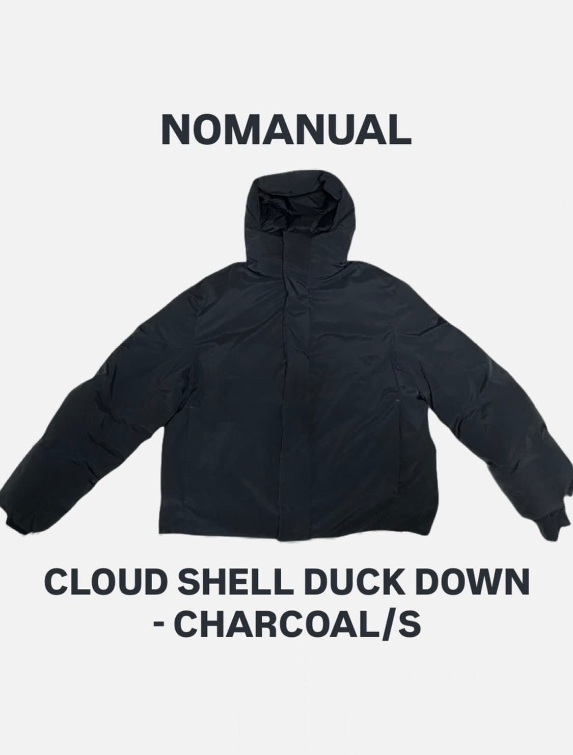 노매뉴얼 클라우드 쉘 덕다운 차콜 S 상품이미지1