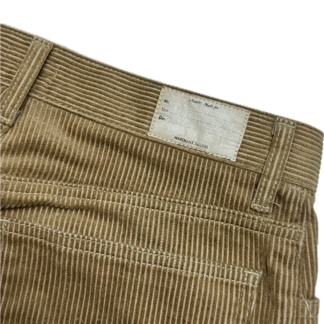 캐피탈 8W 코듀로이 5P 지퍼 랫 플레어 팬츠 베이지 상품이미지4