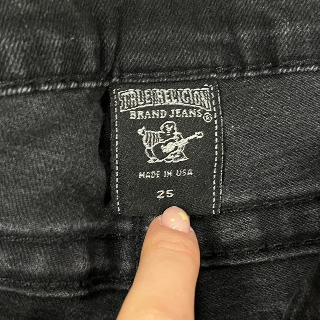 [정품/25] 트루릴리젼 블랙 데님 바지 b18 상품이미지5