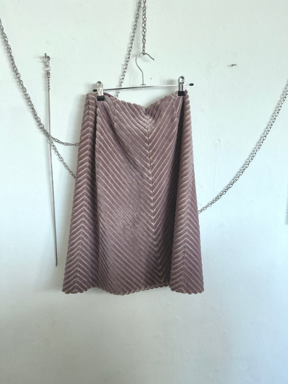 샤넬 사선 라이닝 벨벳 스커트 상품이미지7