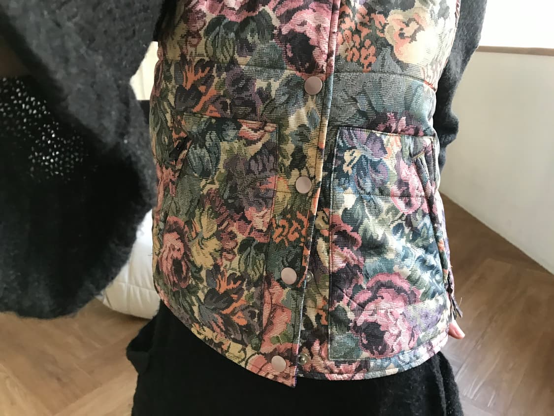 vintage flower pattern vest 상품이미지3