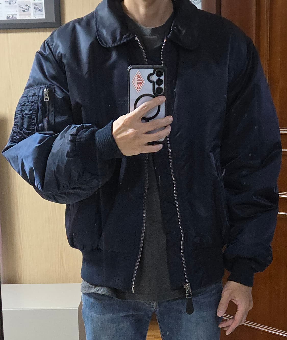 (착샷) 알파인더스트리 B15 ma1 봄버 자켓 상품이미지9