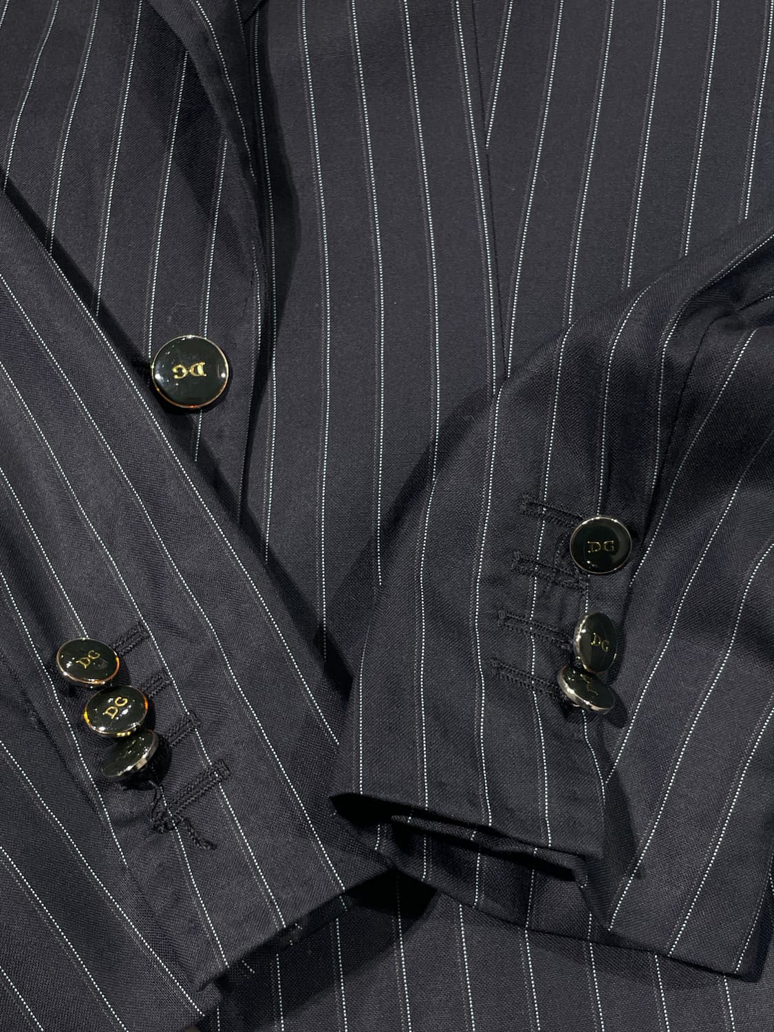 돌체 앤 가바나 블랙 레오파드 라이닝 스트라이프 자켓 상품이미지9