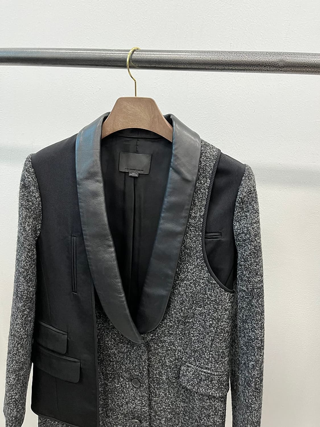 여) 알렉산더왕 레더카라 울코트  상품이미지3