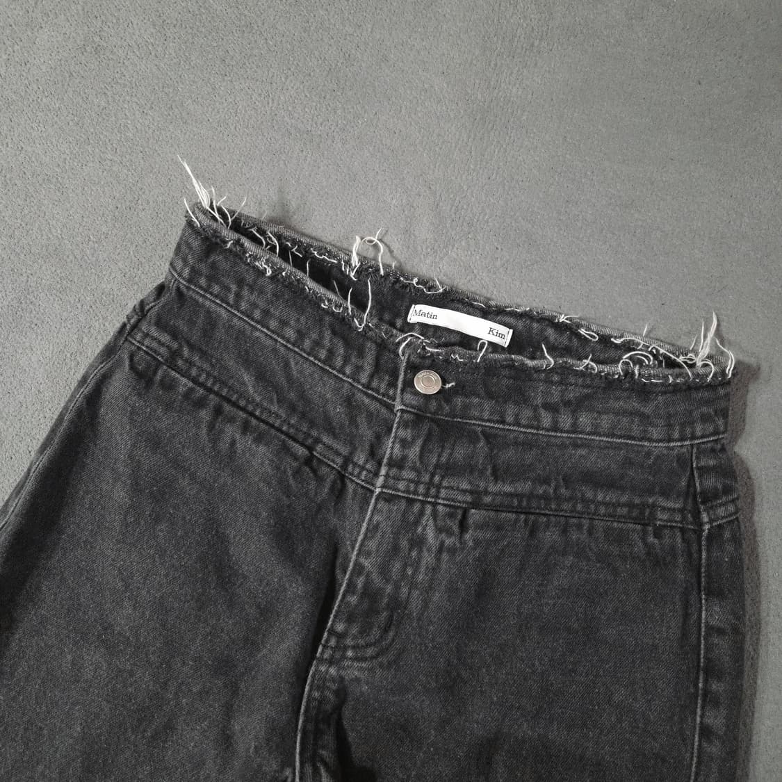 마뗑킴 로우웨이스트 세미부츠컷 데님 팬츠 S 상품이미지1