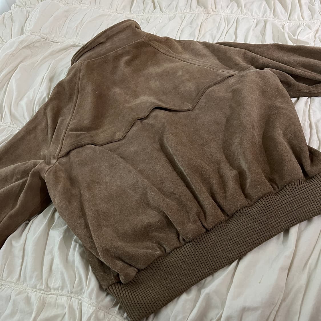 90s 폴로 스웨이드 헤링턴 자켓 XL 베이지 상품이미지2