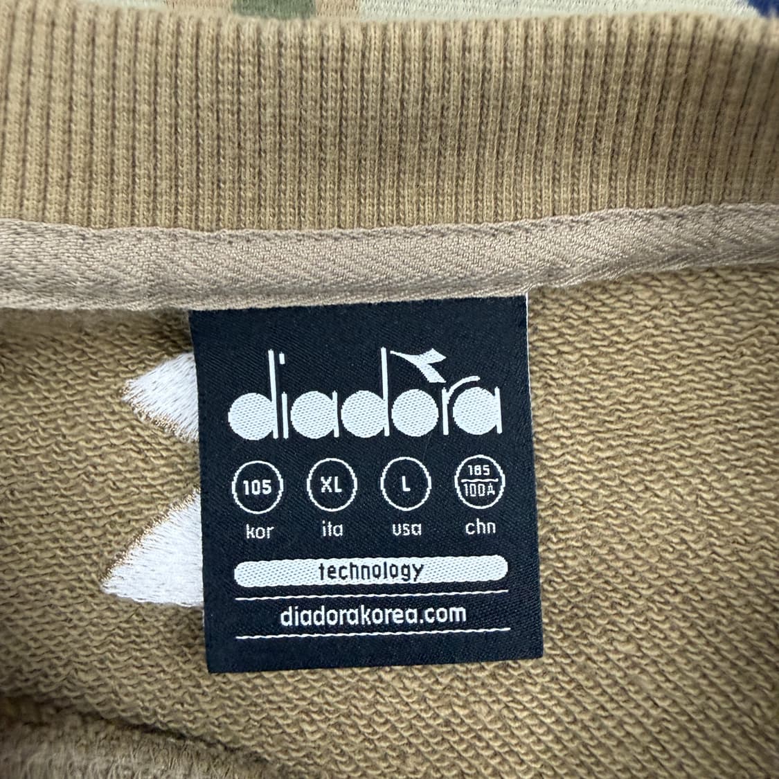 (XL)디아도라 Diadora 빅로고 맨투맨(베이지) 상품이미지2