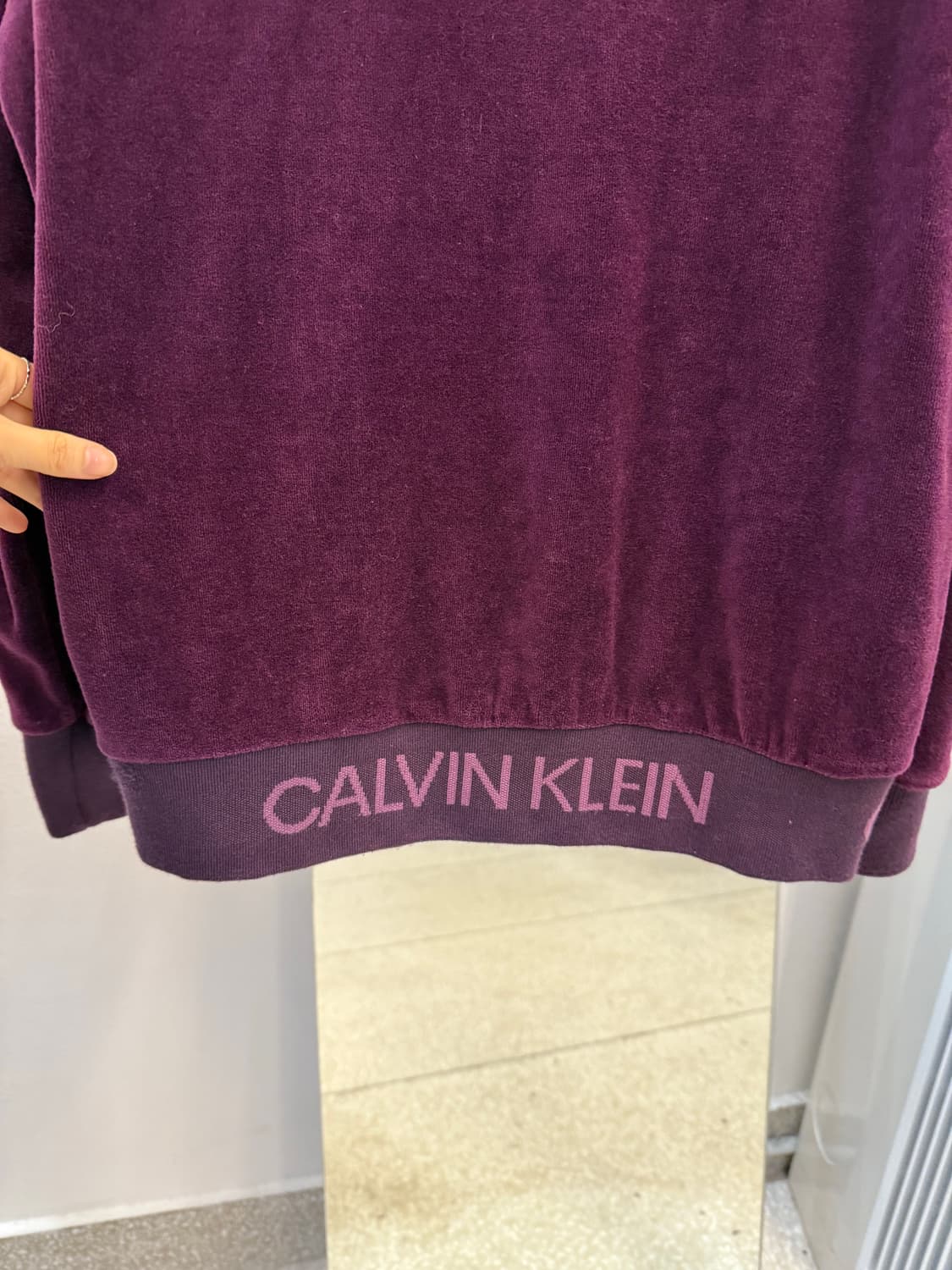 Calvin Klein Vintage Velvet Hooded ZipUp 상품이미지8
