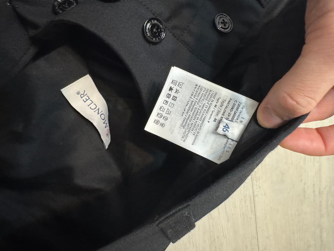 정품 몽클레어 로고 와펜 정장 바지 슬랙스 상품이미지5
