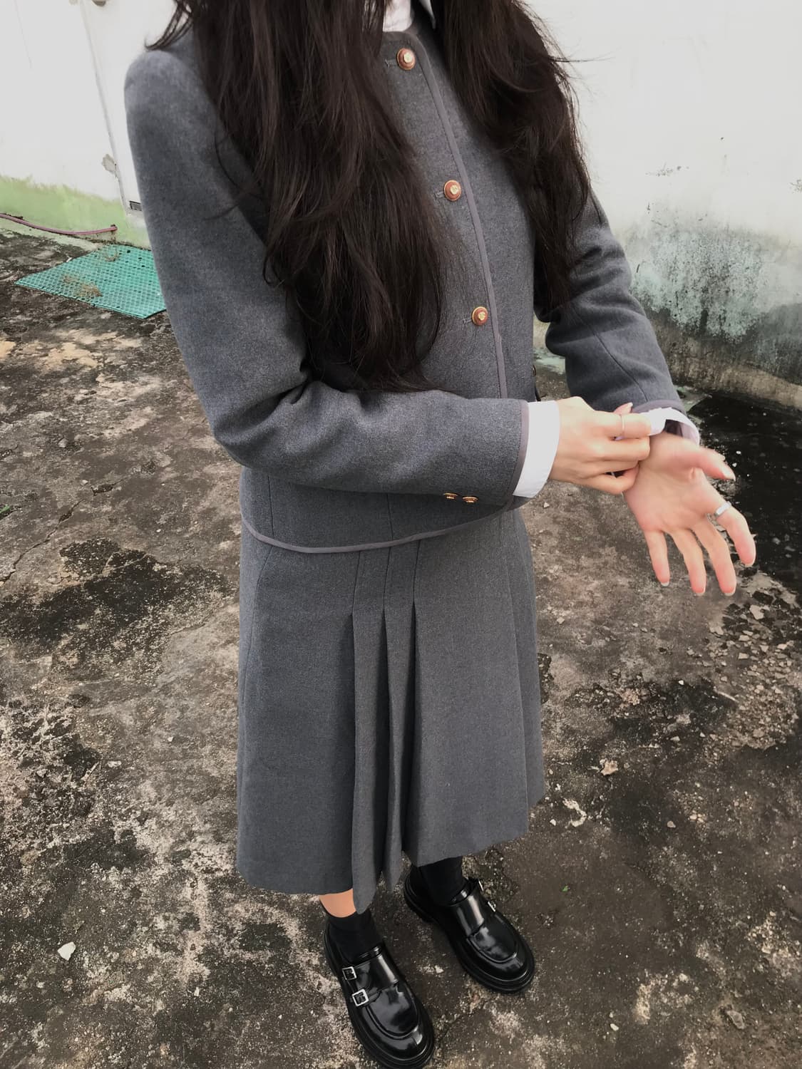 그레이 클래식 울 자켓 상품이미지7