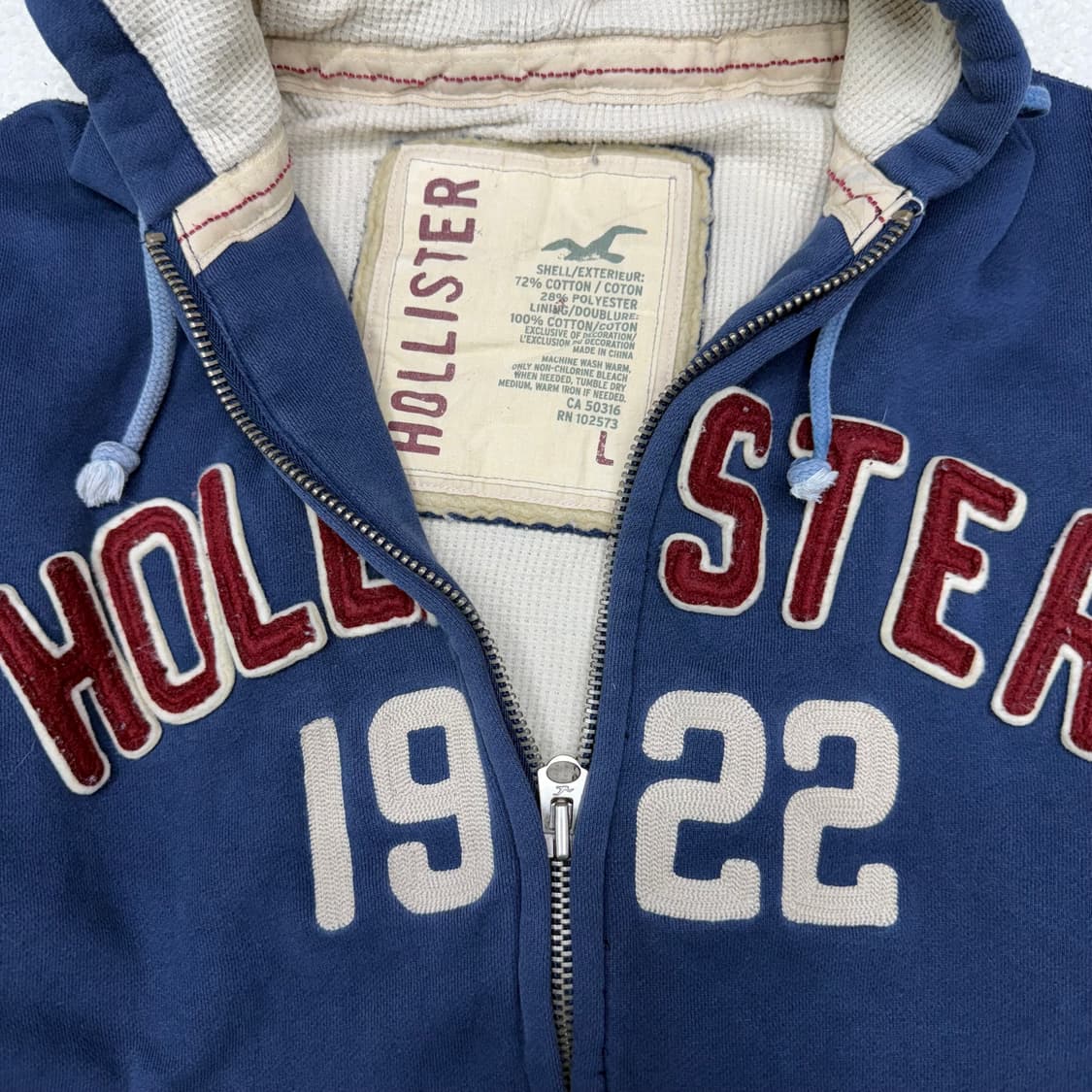 [L] 홀리스터 네이비 후드집업 상품이미지5