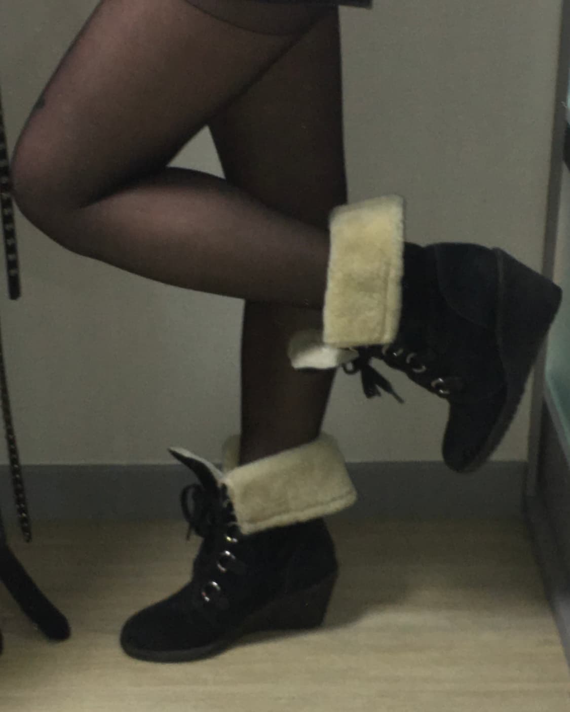 fur wedge heel boots 240-245 상품이미지5