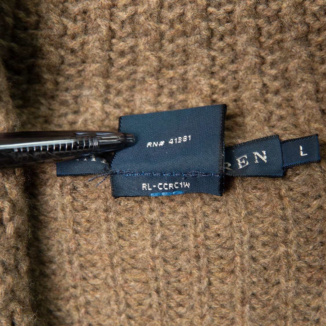 [우먼스 L] 랄프로렌 울 캐시미어 스웨이드 패치 숄카라 가디건  상품이미지6