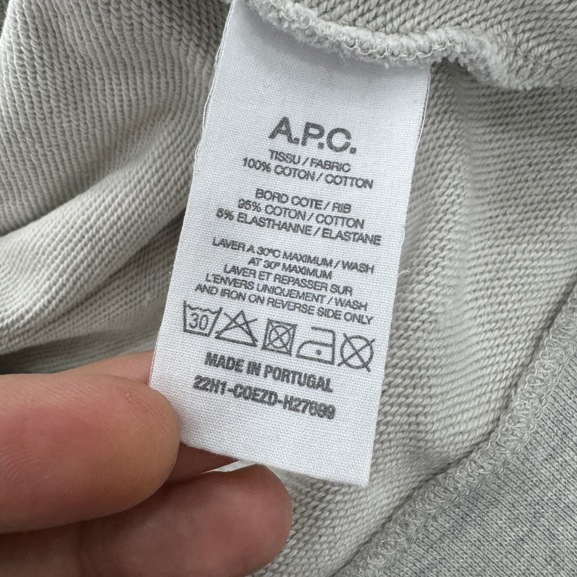 2XL(105) A.P.C 아페쎄 스탠다드 르 마담 라운드 맨투맨  상품이미지6