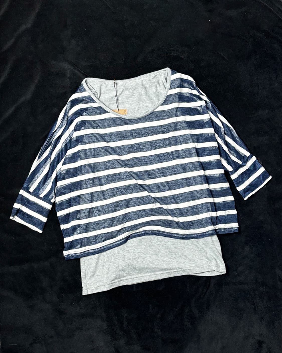 일본빈티지 Y2K 스트라이프 레이어드티셔츠 상품이미지1