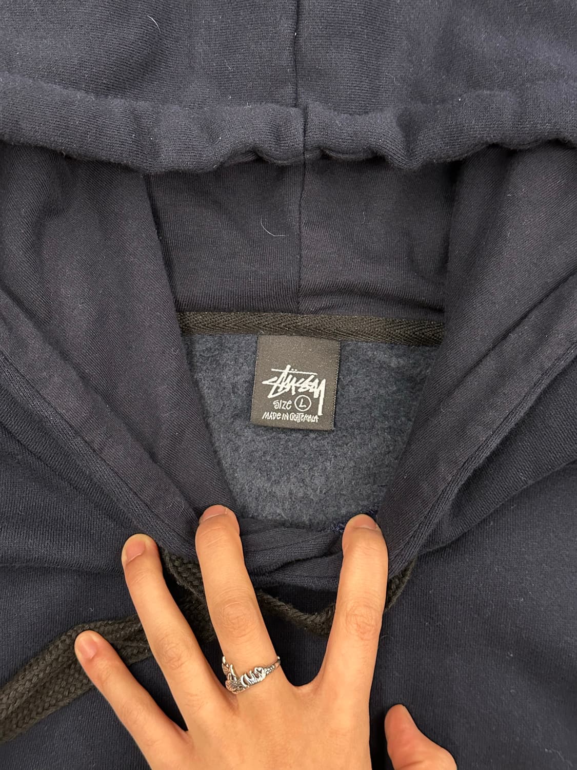 L)스투시 Stussy 센터 자수 디테일 오버핏 기모 후디 상품이미지4