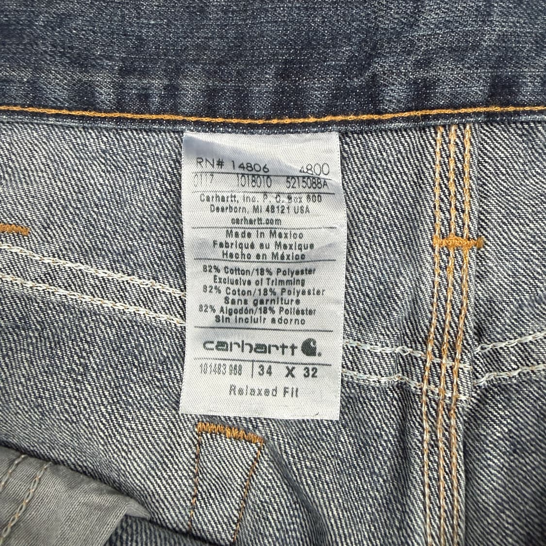 (34)칼하트 Carhartt 중청 데님팬츠(레귤러핏) 상품이미지5