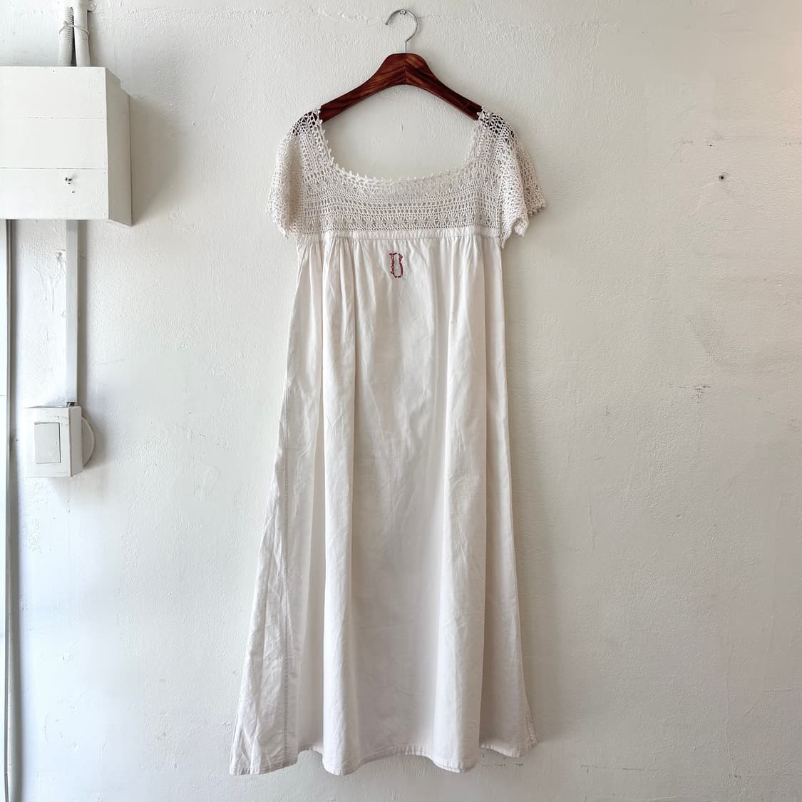 크로셰 레이스 내추럴 롱 원피스 상품이미지3