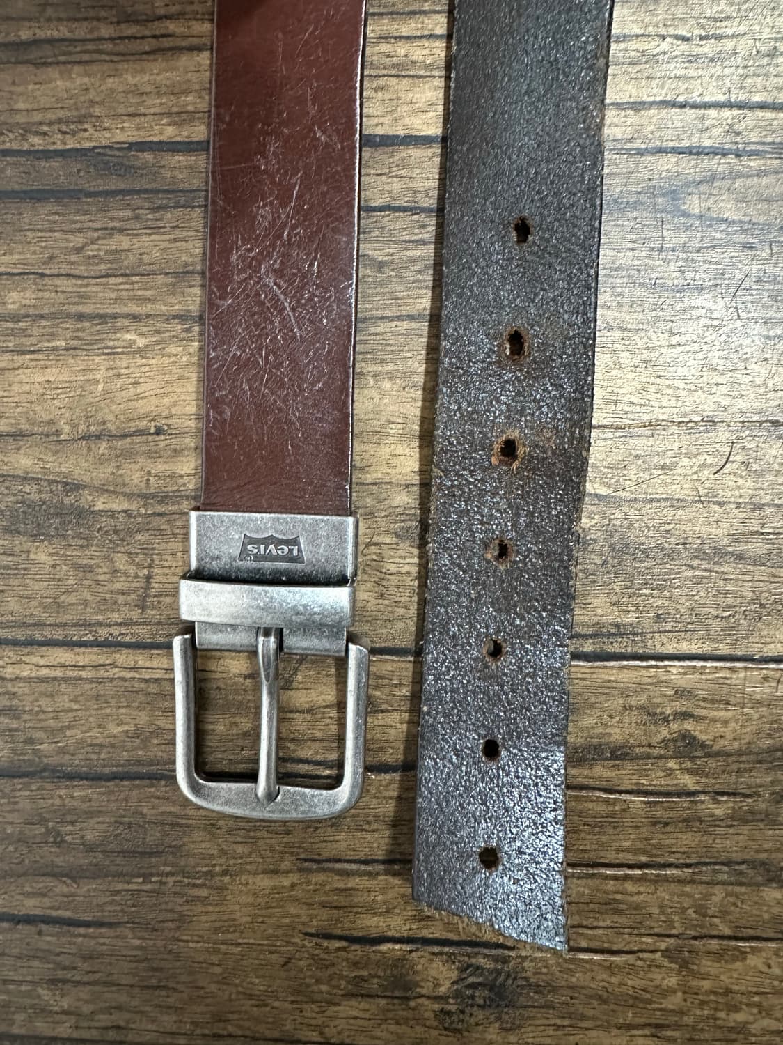 리바이스Levis 천연가죽 브라운 벨트 빈티지 버클 상품이미지3