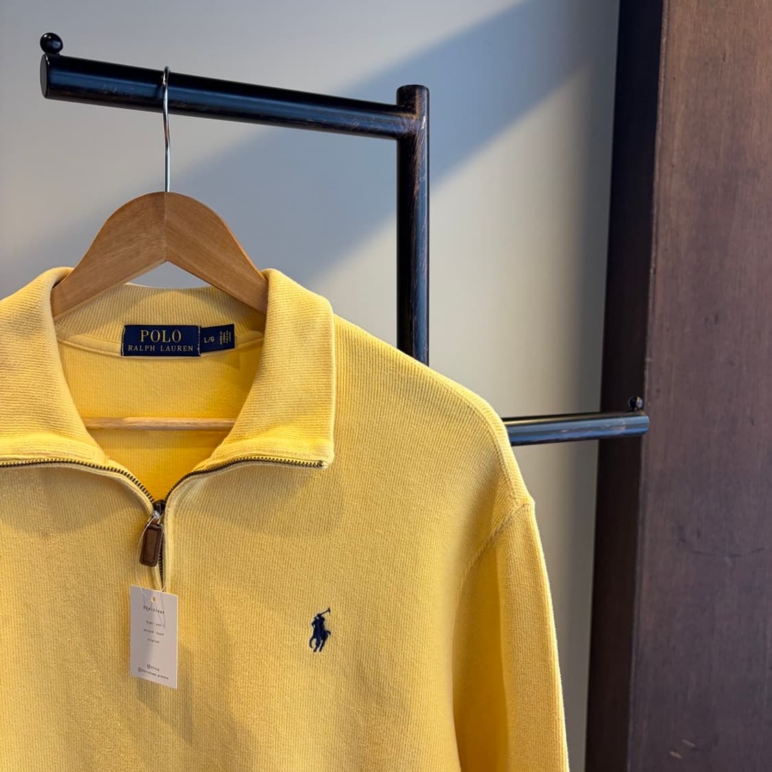 15609 - 폴로 랄프로렌 옐로우 반집업 니트 상품이미지3