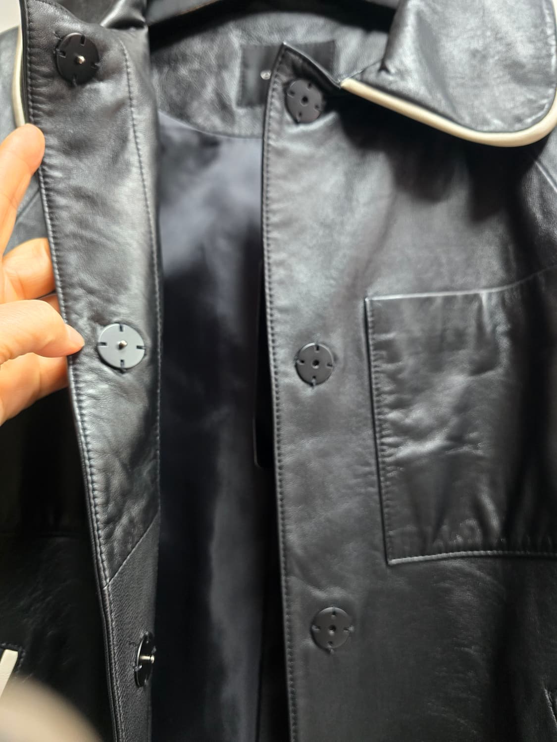 새상품)emcee 엠씨 이태리양가죽자켓 55~66 상품이미지3