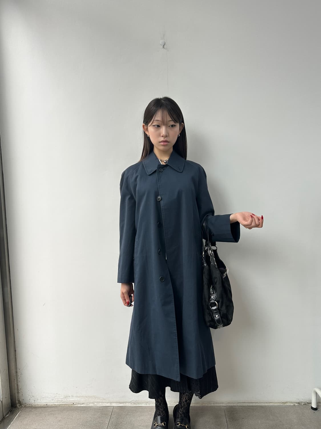 버버리 네이비 싱글 트렌치코트 상품이미지1